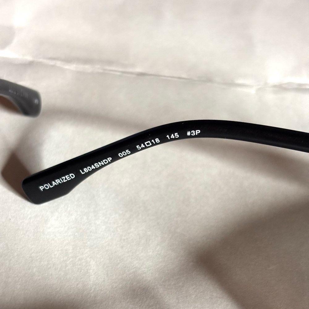 Lacoste Men's Polarized Matte Square Sunglasses, model L604SNDP Black - Picture 5 of 7